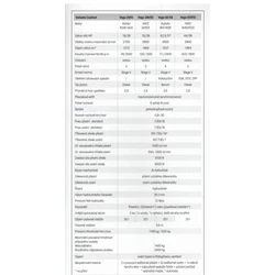 Vega Comfort_technicke_parametry